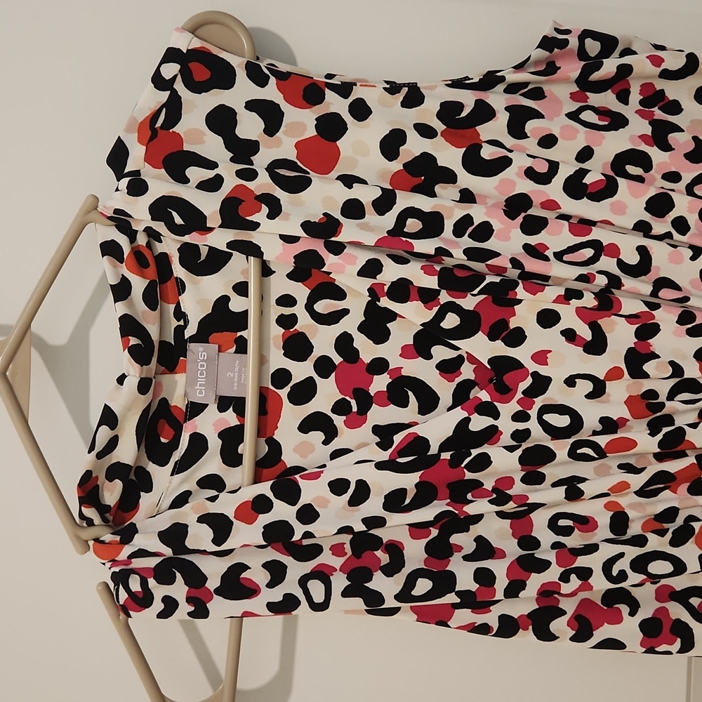 Chico's maxi animal print dress size large